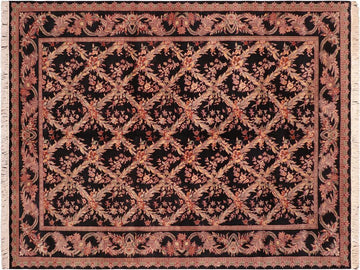 handmade Traditional Basan Black Rust Hand Knotted RECTANGLE 100% WOOL area rug 6x9